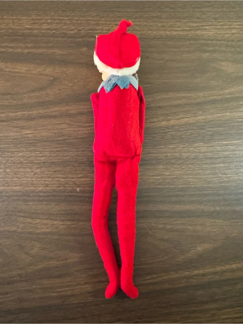 Vintage Knee Hugger Christmas Elf Pixie Tree Hugger Ornament 12”